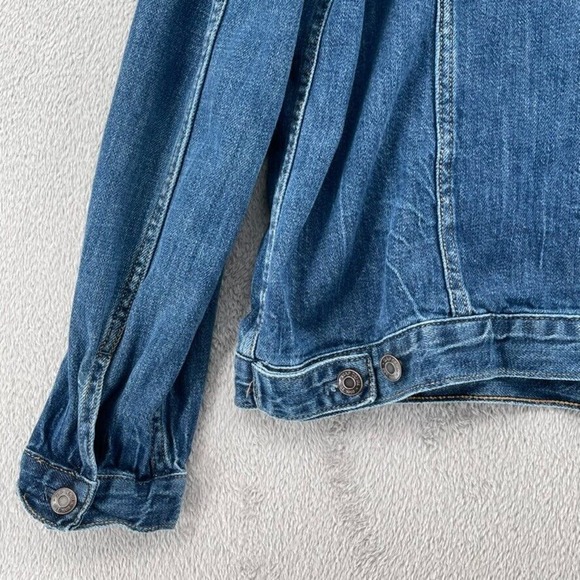 Gap x Pendleton Jacket Women XL Blue Denim Jean Icon Plaid Trim Heritage Western - Picture 7 of 16